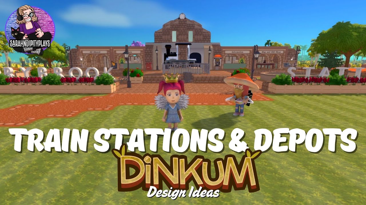 Dinkum: Железнодорожная станция и депо с @ballagirl #dinkum #trains #cozygaming