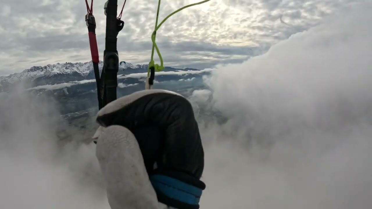 Winter Flying Through the Clouds
