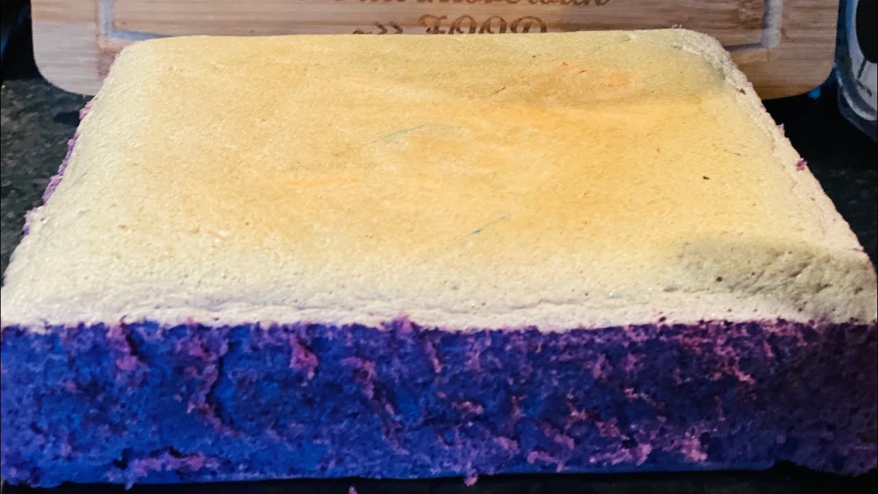 Soft & Fluffy Ube Sponge  | sweet purple Chiffon  Cake