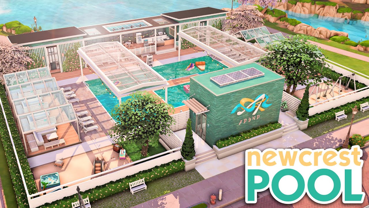 Splash of Newcrest Swimming Pool 🌊 | NO CC | The Sims 4 Speed Build