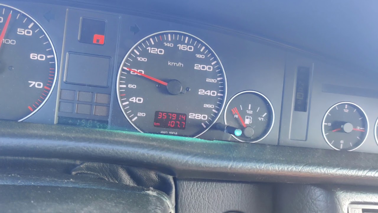 Разгон AUDI A6 C4 Avant АКПП 2.6 0-100. R18 225/45 - Зима.
