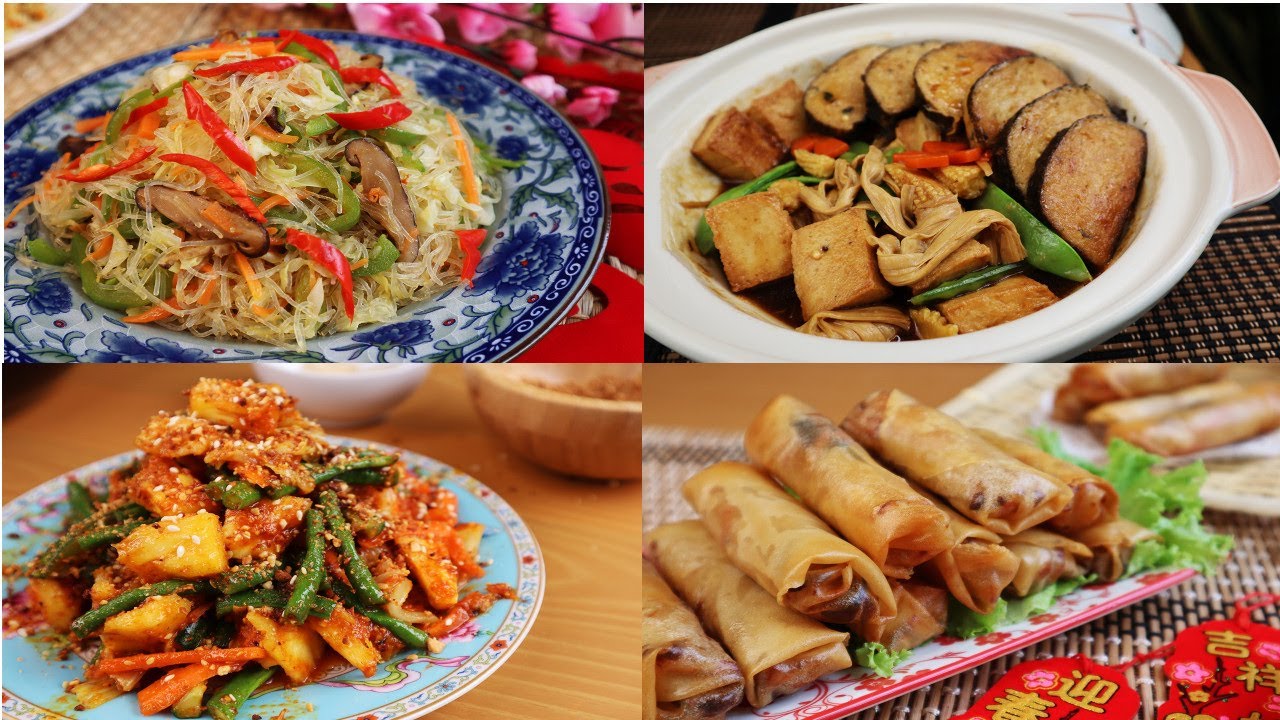 【纯素食谱】素炒粉丝，素娘惹阿杂，素春卷，一品瓦煲海鲜豆腐，那一道是你喜欢的？