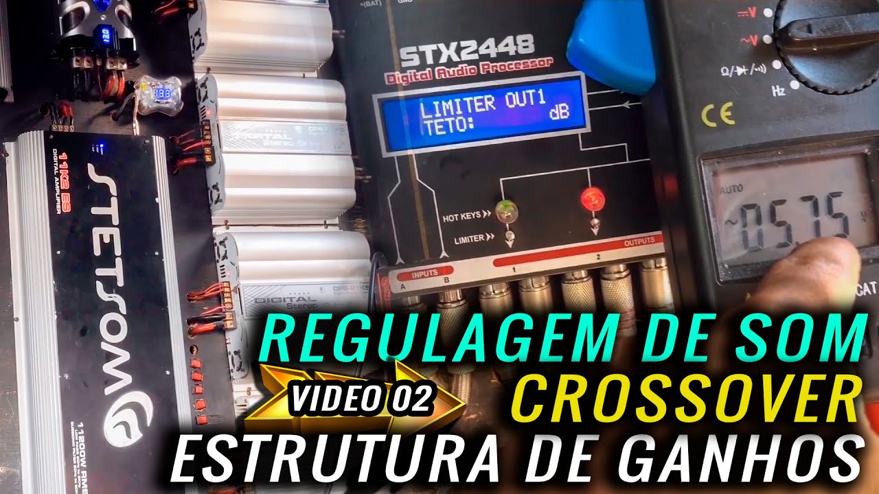 REGULAGEM DE SOM AUTOMOTIVO / CORTES DE FREQUÊNCIA PROCESSADOR STX 2448 STETSOM   / CHIKIM SOM