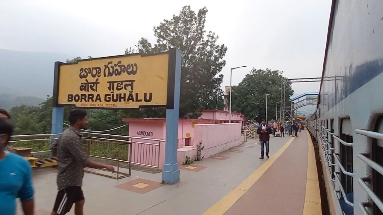 BORRA GUHALU RAILWAY STATION ON BOARD KIRANDUL VSKP TRAIN INDIAN RAILWAYS