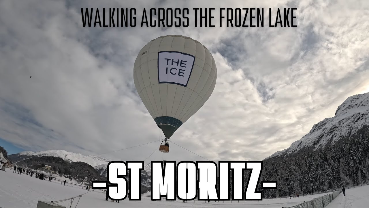 POV: Walking on Ice at St. Moritz Lake (Swiss Alps Winter Walk) | The Ice Event| Go Pro