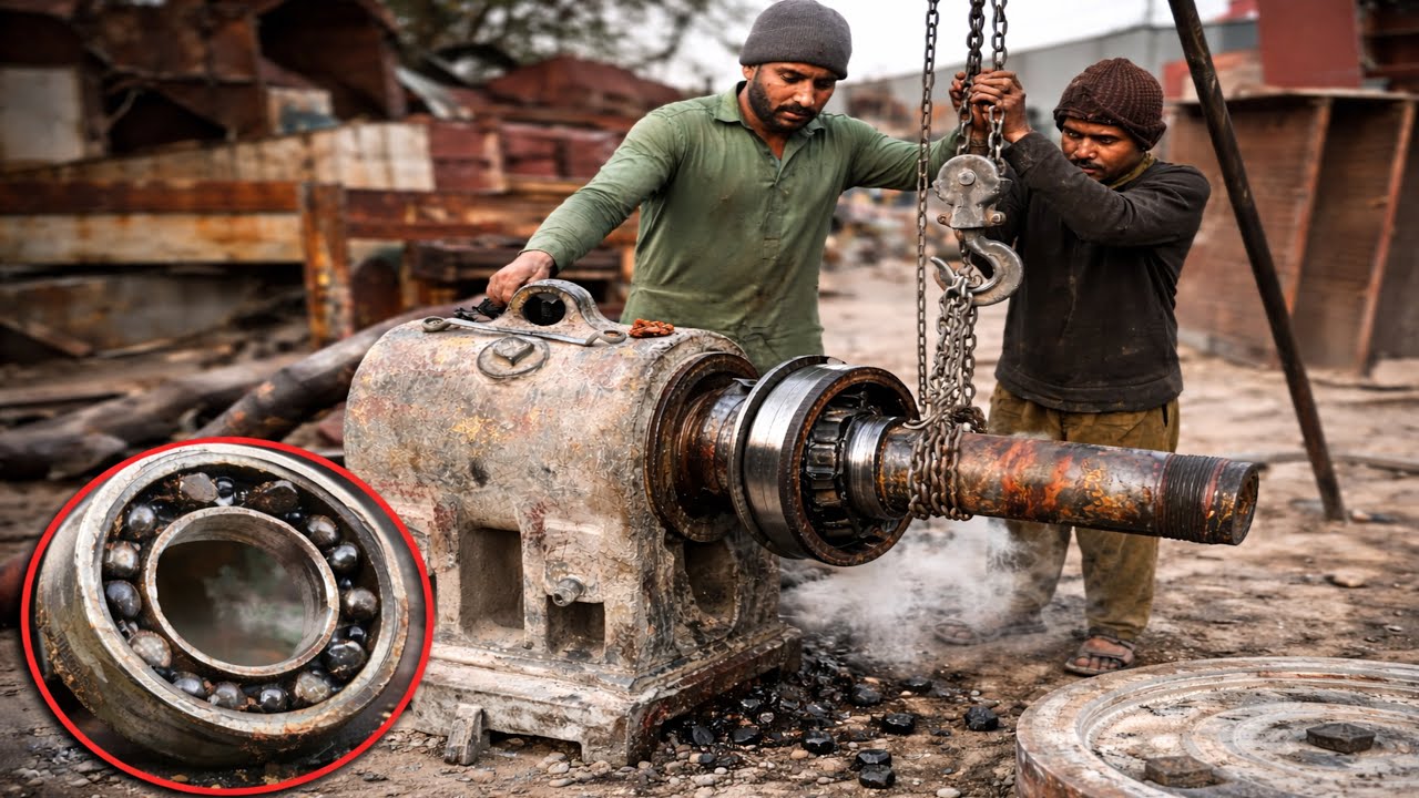 How Broken Shaft Bearing Is Replaced in Stone Crusher Machine