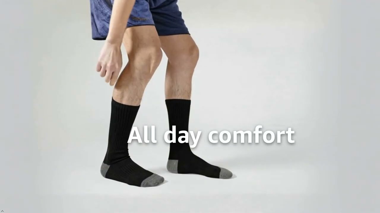 Best Socks for Running & Daily Wear | Zibell Black Socks with Grey Heel | Comfort Meets Style
