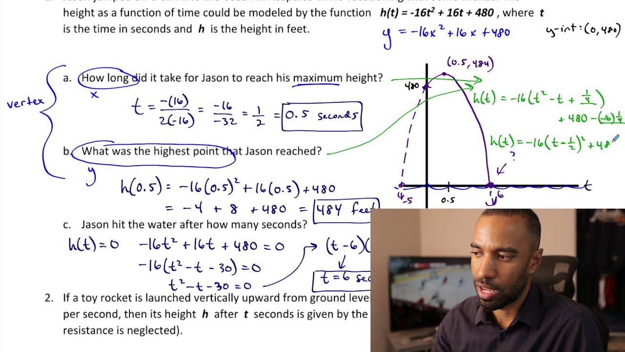 Quadratic Word Problems (practice problems)