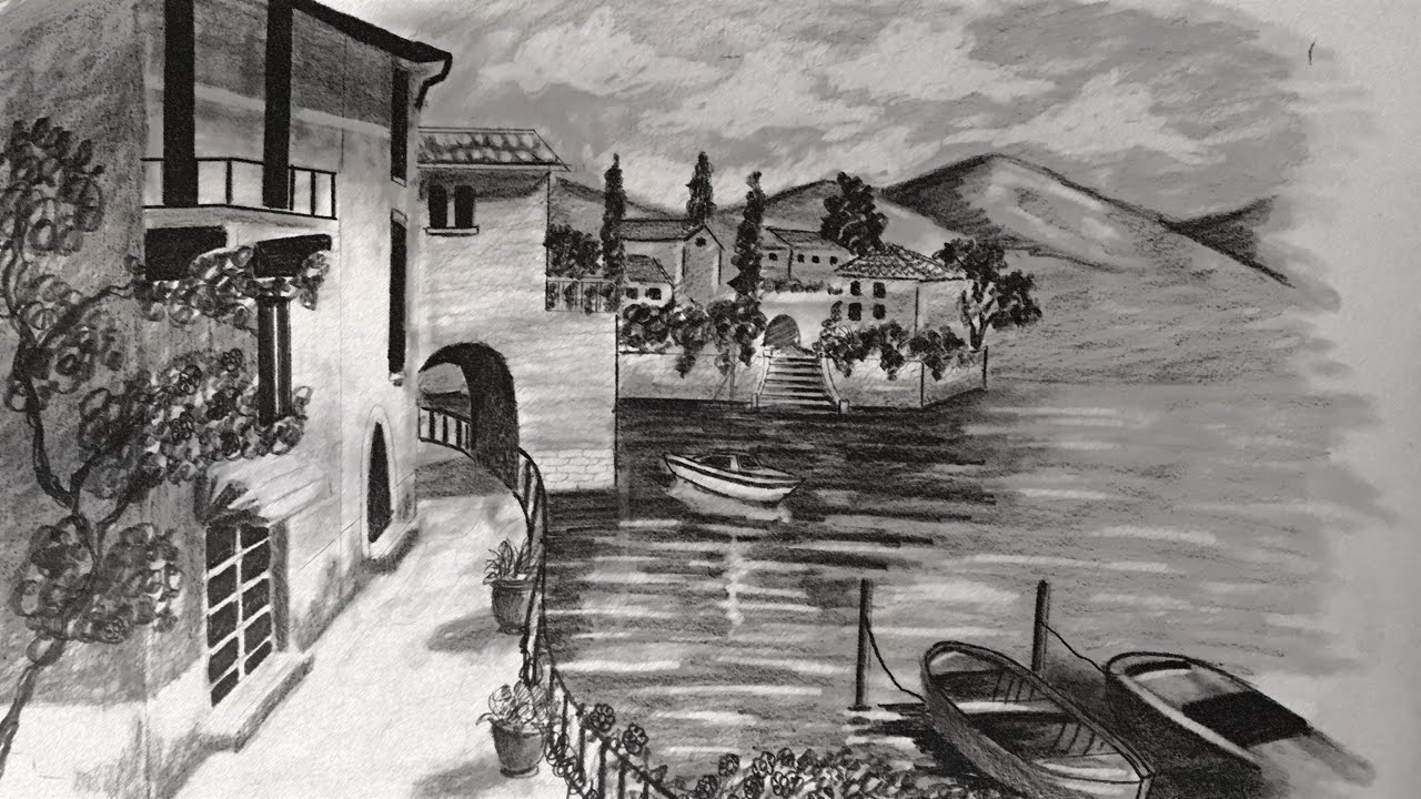 ✏️COMO DIBUJAR UN PAISAJE A LÁPIZ  ✏️ 2021✏️
