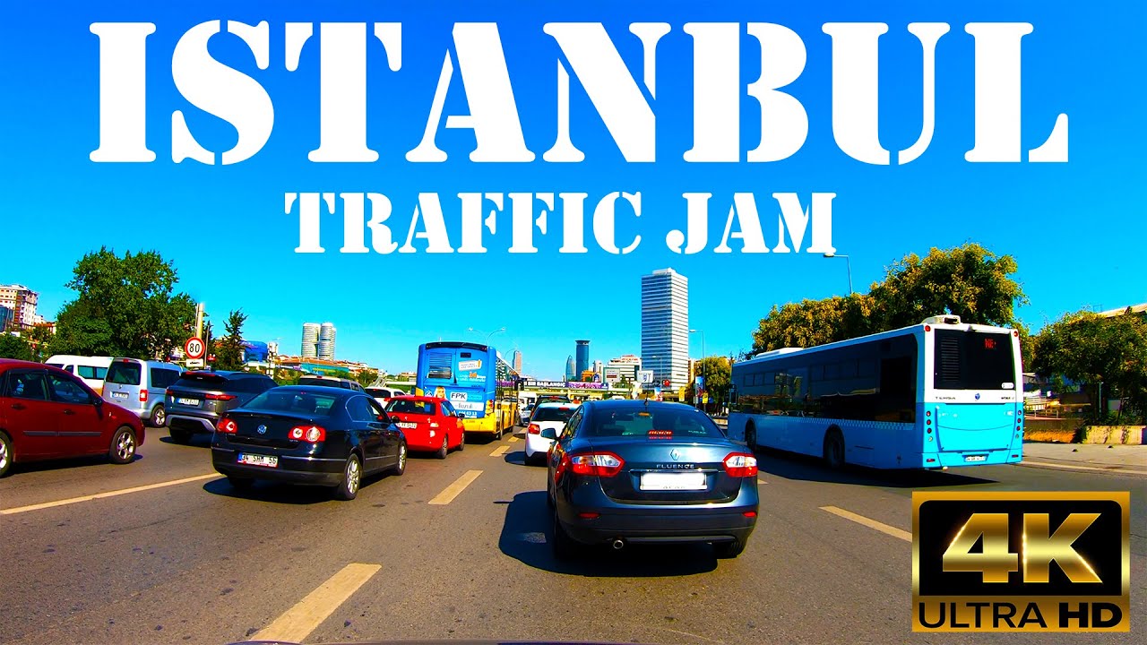 Istanbul Traffic Jam- Experience Traffic Congestion in 4k