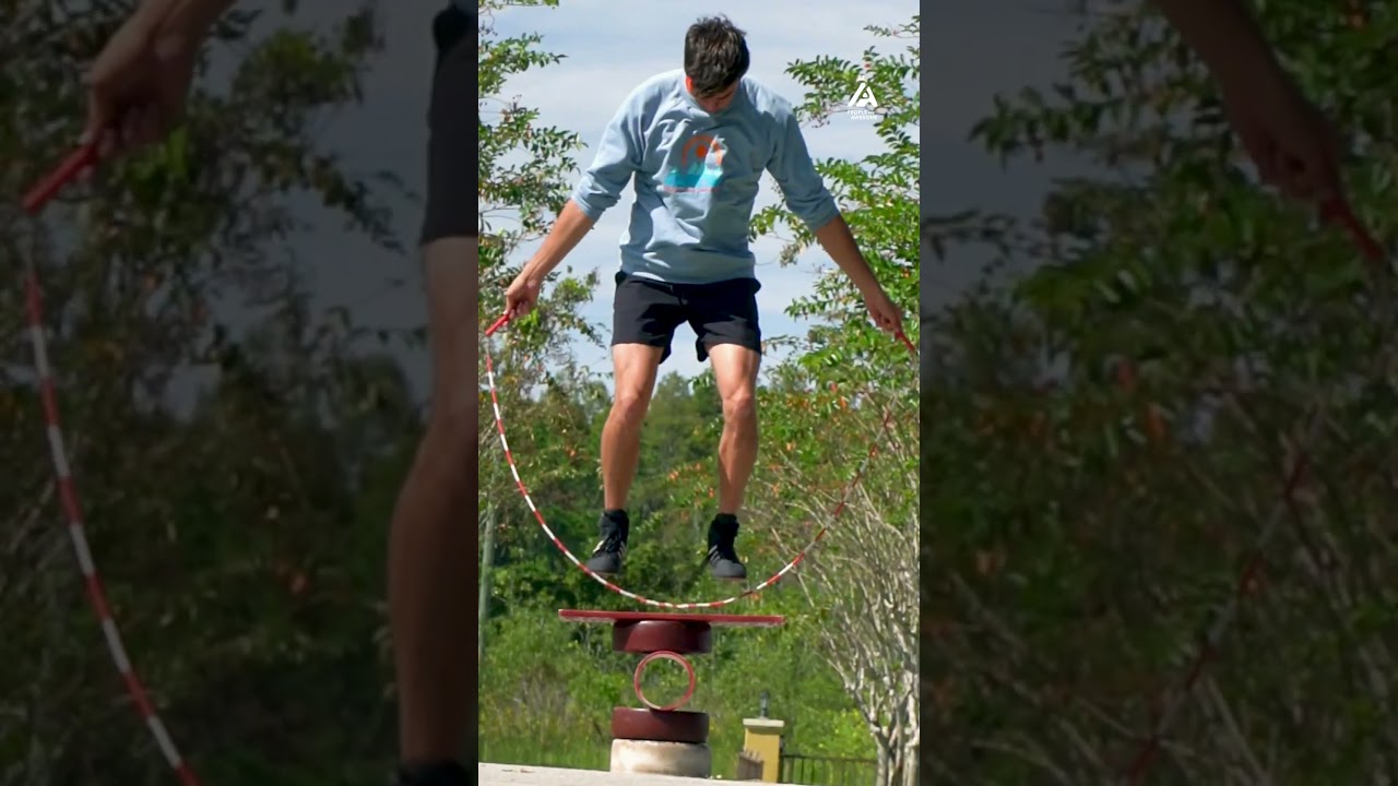 Precision, focus, and flawless execution - all in one jump! #balance