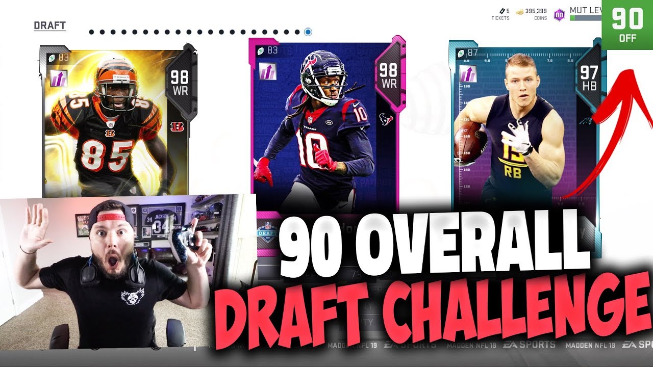 TRYING TO GET A 90 OVERALL DRAFT!! Madden 19 Draft Champions Gameplay