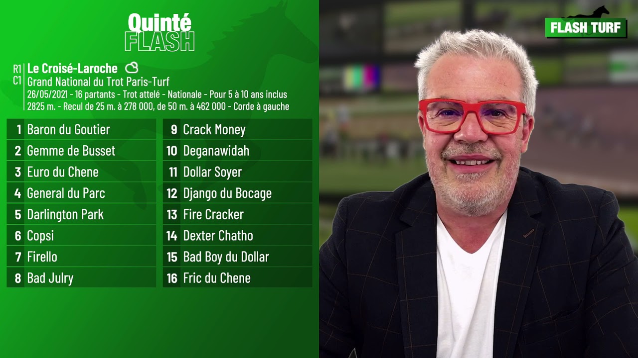 Quinté Flash - Le Croisé-Laroche, Grand National du Trot Paris-Turf (R1C1 du 26 mai 2021)