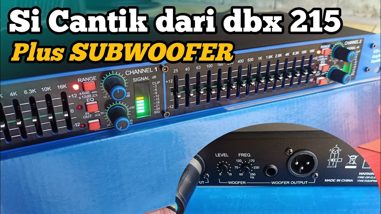 Equalizer dbx 215 + subwoofer suaranya makin bagus makin cantik warnanya