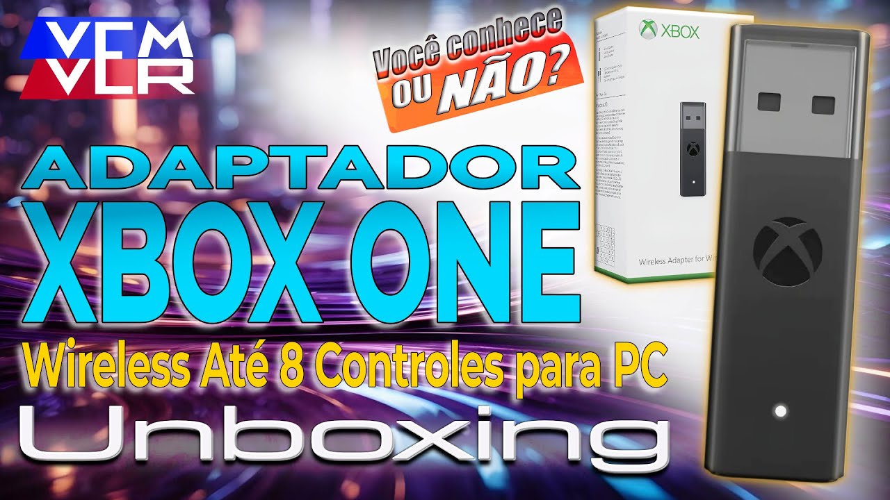 00084 - Unboxing - ADAPTADOR WIRELESS PARA UTILIZAR ATÉ 8 CONTROLES DO XBOX ONE NO PC.