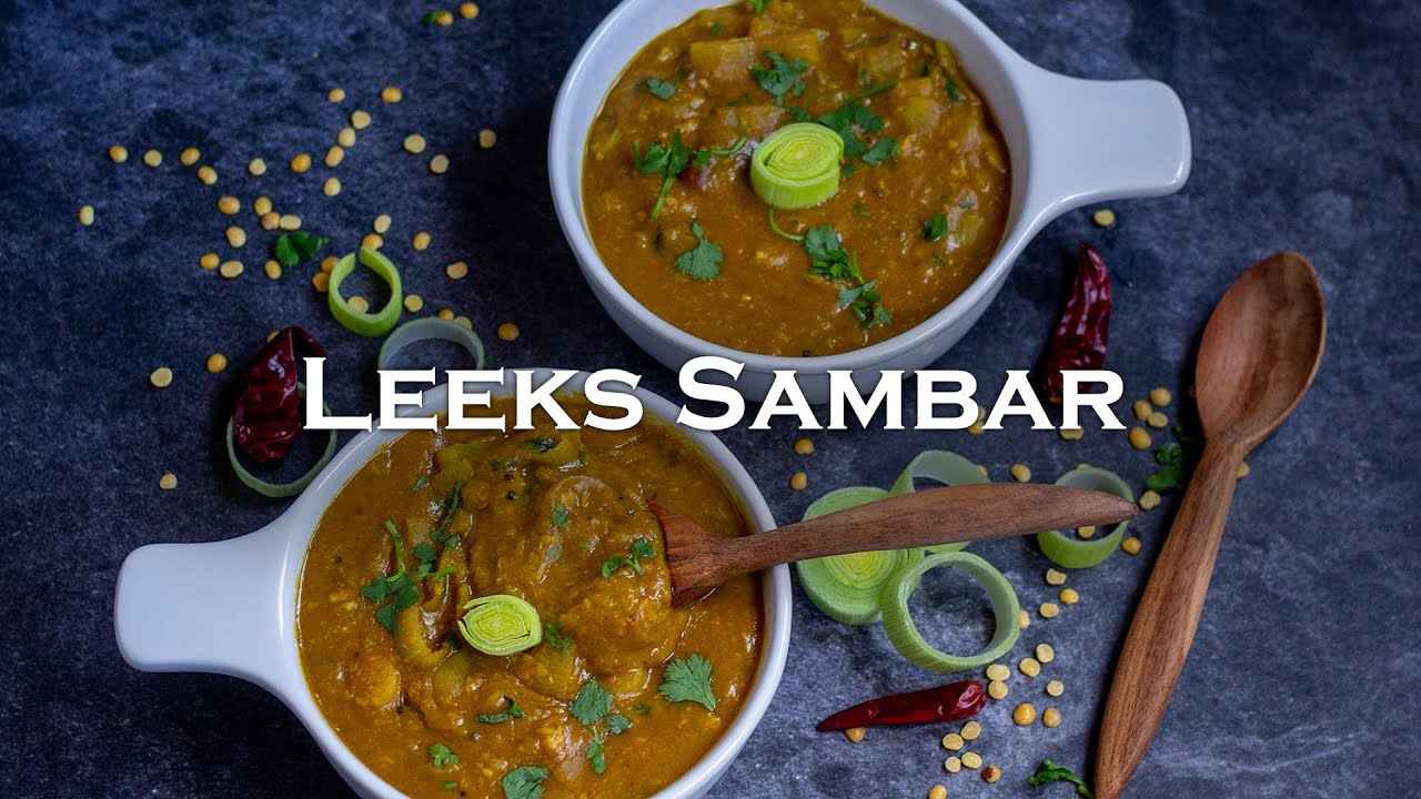 Leeks Sambar | A Simple Sambar with Frozen Toor Dal