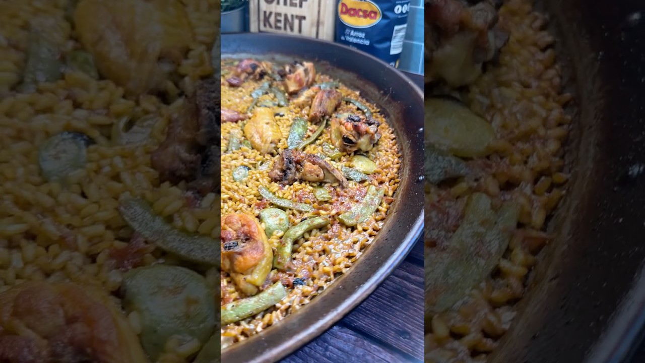 Aut&eacute;ntica paella valenciana. #recetas #receta #arroz #paella #arroces #recetatradicional #paellas