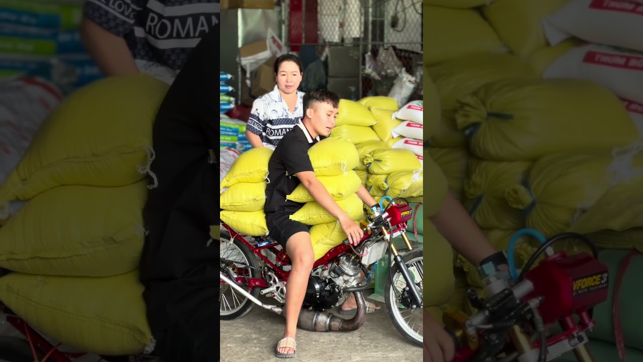 Lấy Yaz Drag đi chở gạo phụ mẹ