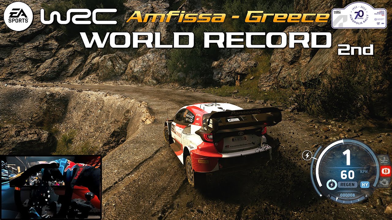 WORLD RECORD 2nd - EA SPORTS WRC | Amfissa Greece - Toyota GR Yaris | PXN V10 Gameplay
