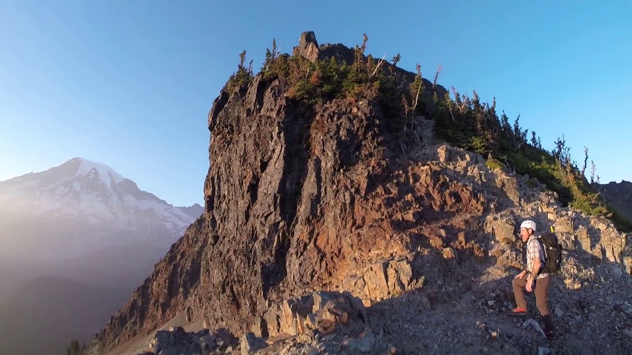 Pinnacle peak Mt. Rainier scramble.