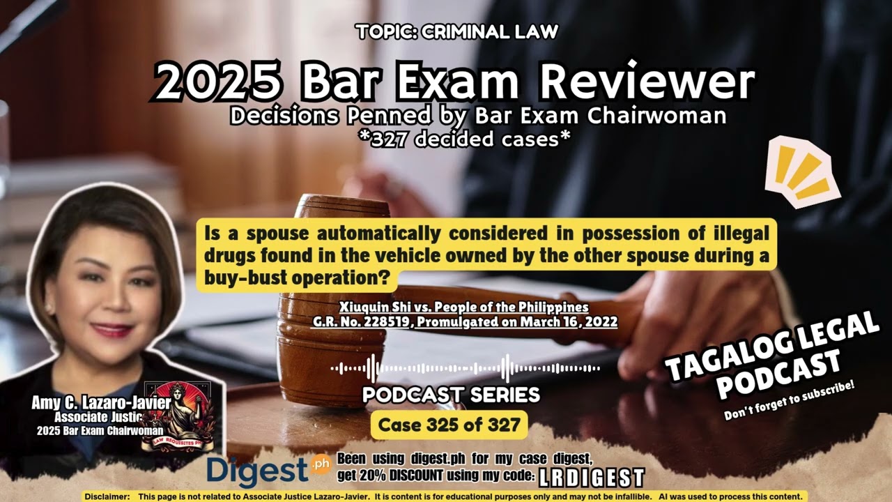 Case 325: Xiuquin Shi vs. People of the Philippines, G.R. No. 228519, March 16, 2022