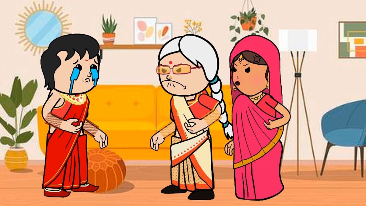 भाभी ने ननद का राज खोली |😂😨 (har ghar ki kahani cartoon me)  funny moral story