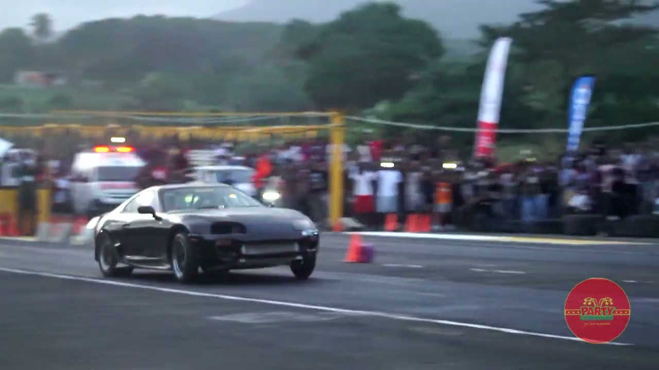 Grenada's Champ Maitland Toyota Supra vs Trinidad's Kezay AWD Honda |  GMC Int'l Drags Feb 4th, 2024
