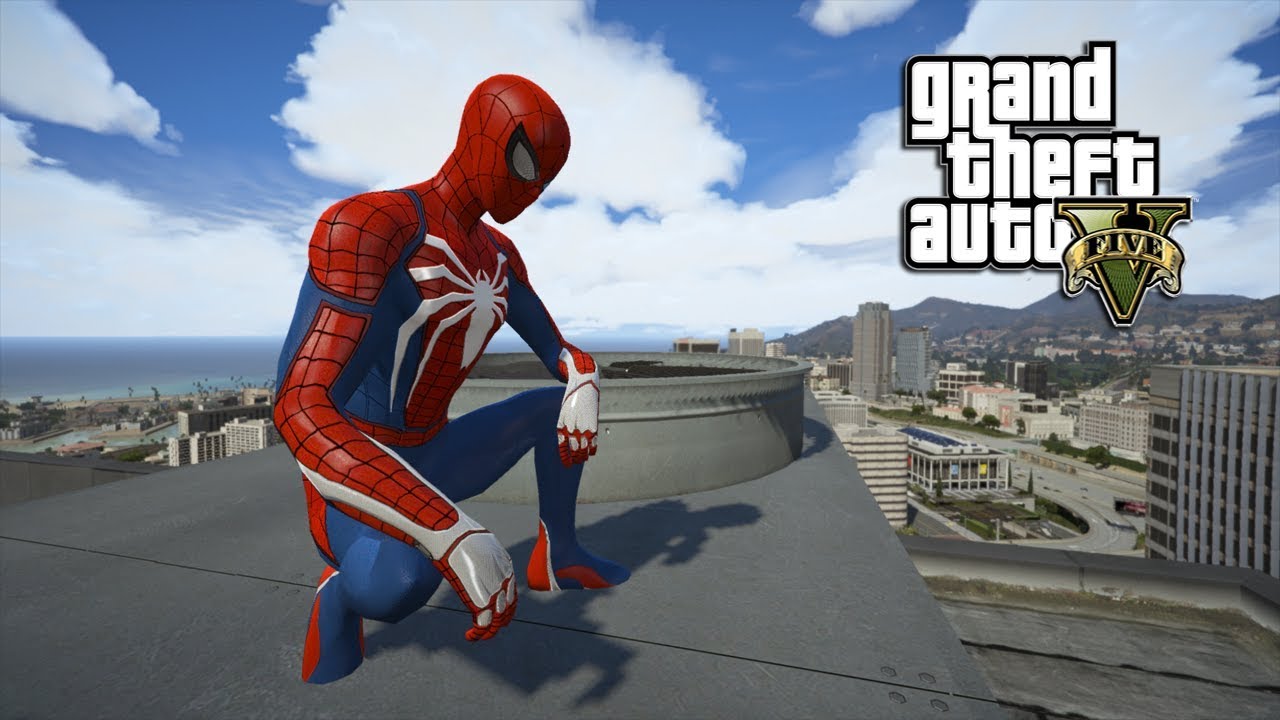 GTA 5 - SPIDER-MAN PS4 VS CRAZY CLOWNS (GTA 5 PC MODS NVR)