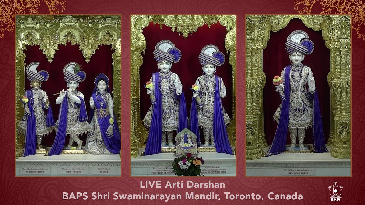 LIVE Sandhya Arti - BAPS Shri Swaminarayan Mandir - Toronto, Canada