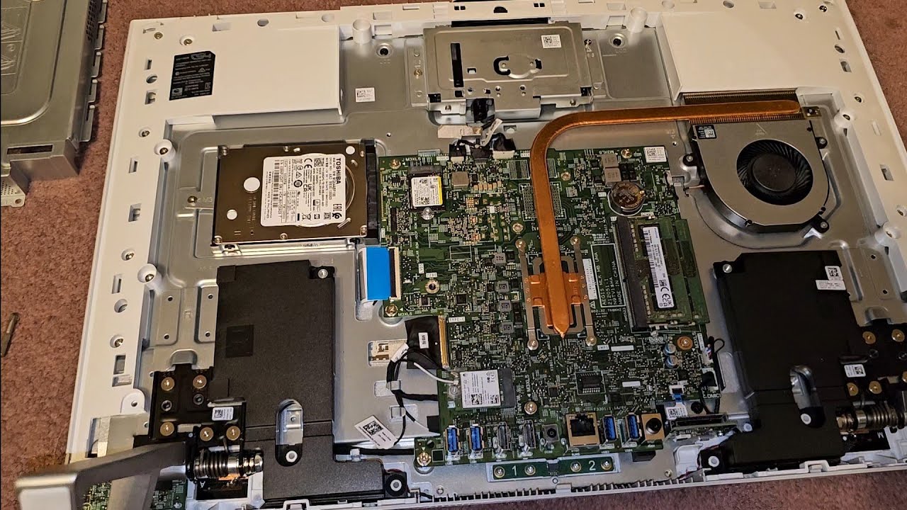 DELL INSPIRON 24 5420 All-in-one Disassembly RAM SSD Hard Drive Upgrade Battery Replacement Repair