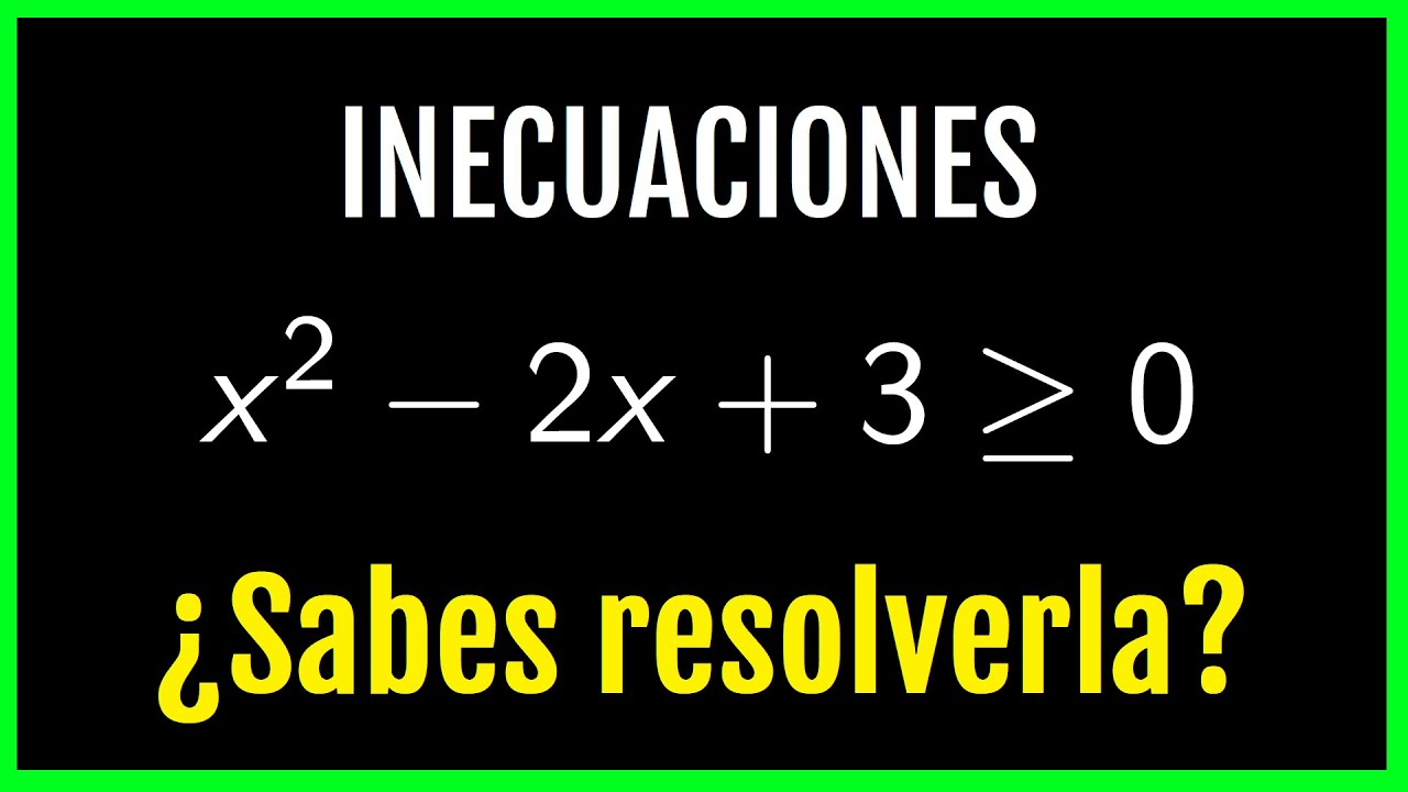 📌 INECUACIONES de SEGUNDO GRADO explicadas PASO a PASO #matematicas #inecuaciones