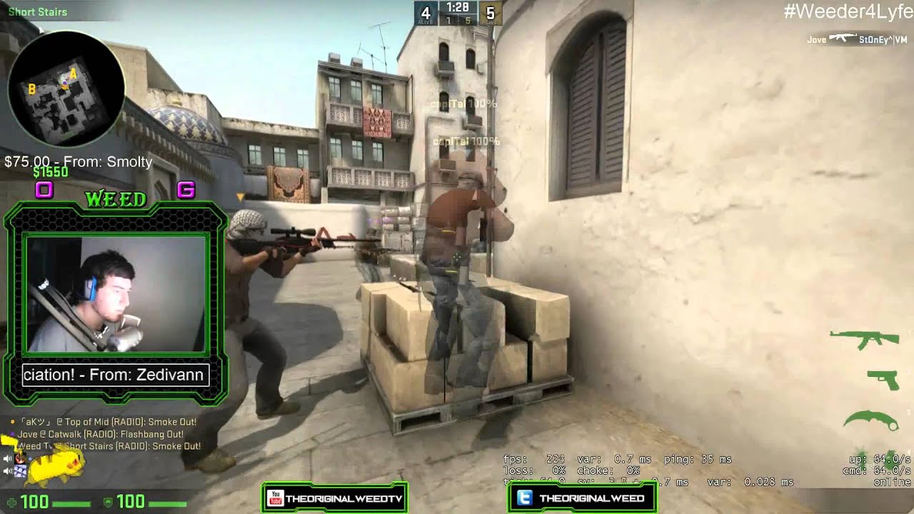 CS:GO - Dragunov vs Twitch's Summit1G and Weed Tv (JoshOG)