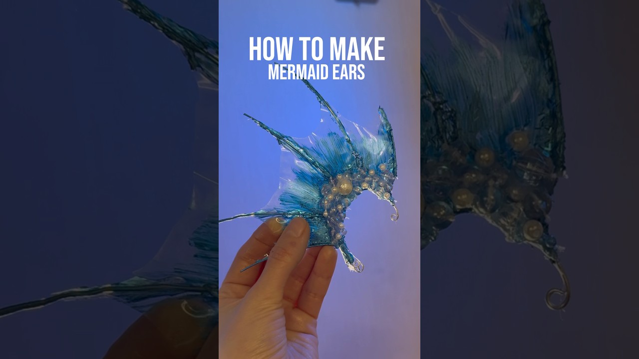 Making mermaid ears #diy #diycrafts #mermaid #mermaidmakeup #howtomake #thelittlemermaid #ariel