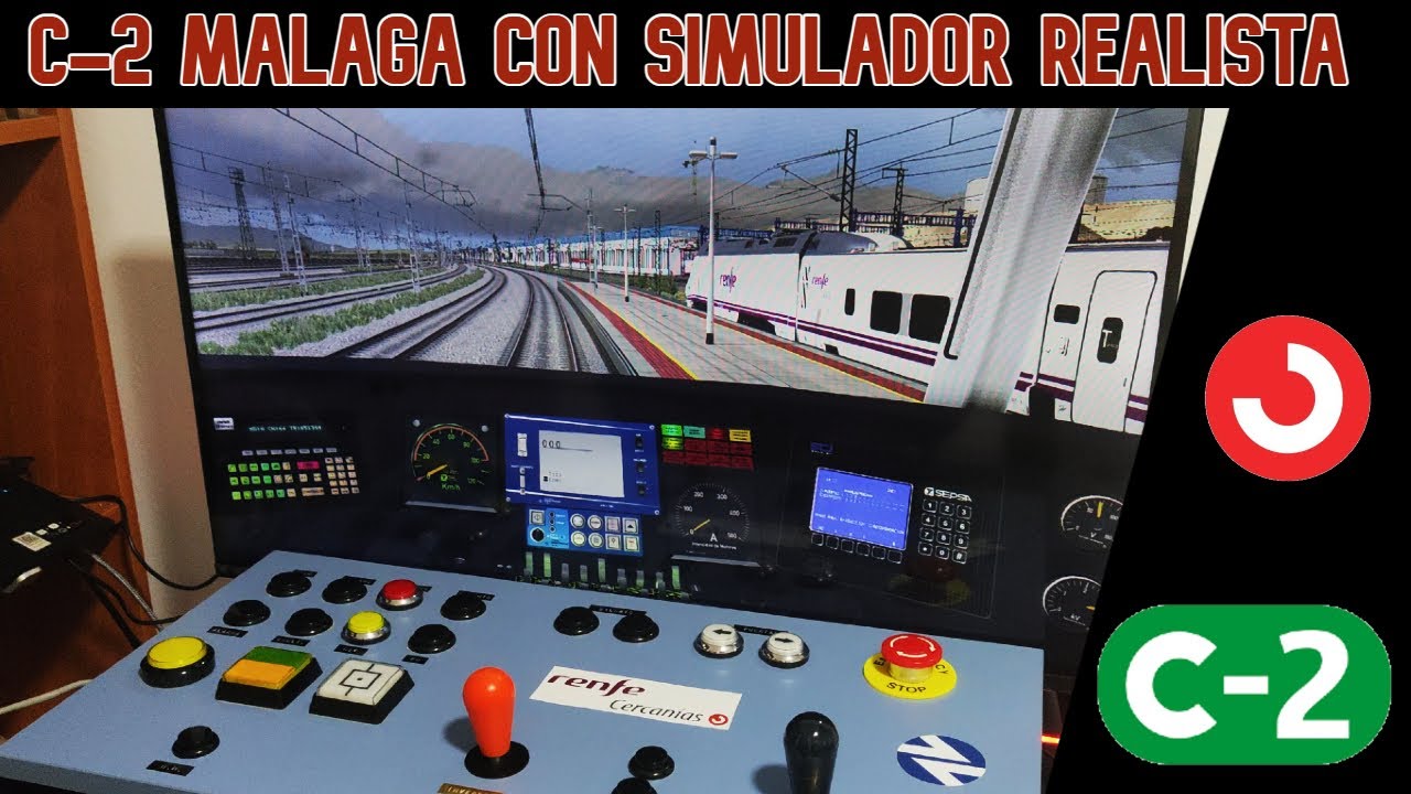 Usando simulador de trenes realista en la nueva C-2 de Málaga en Train Simulator con 446