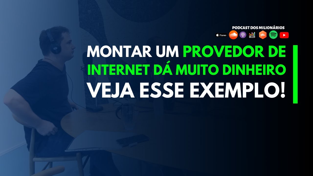 Montar um provedor de internet d&aacute; muito dinheiro Veja esse exemplo!