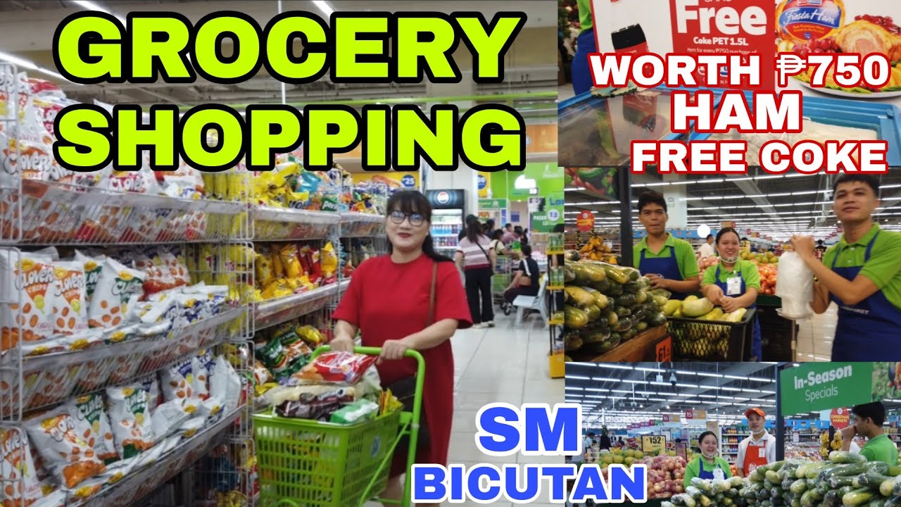 PRICE UPDATE OF HAM FREE COKE WORTH 750  GROCERY SHOPPING  SM BICUTAN