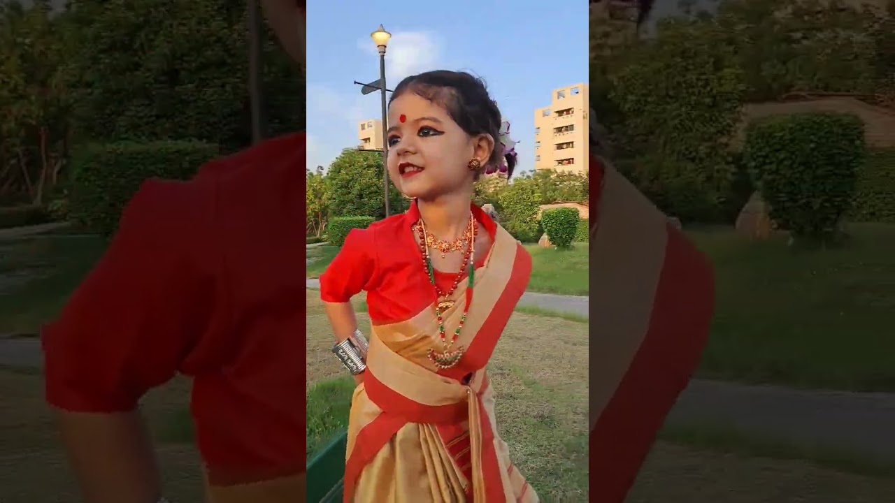 my daughter #Assamese traditional dress#viralvideo