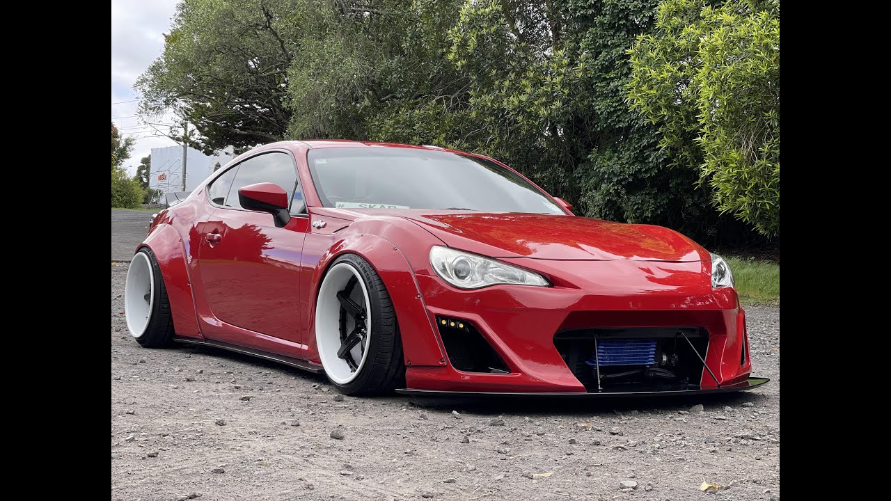 The Liberty Walk Toyota 86 + Turbo + Air Suspension with MASSIVE Dish Wheels - LBWK GT86 Tour!