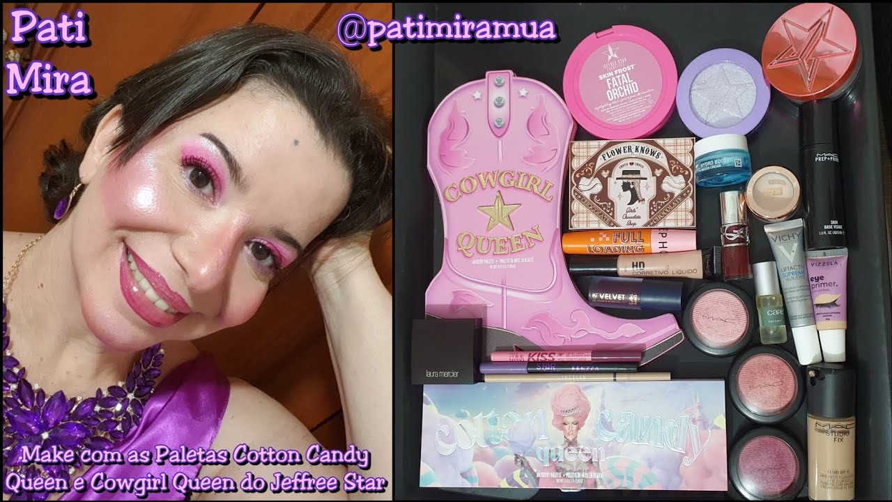 Make com as Paletas Cowgirl Queen e Cotton Candy Queen do Jeffree Star 💗