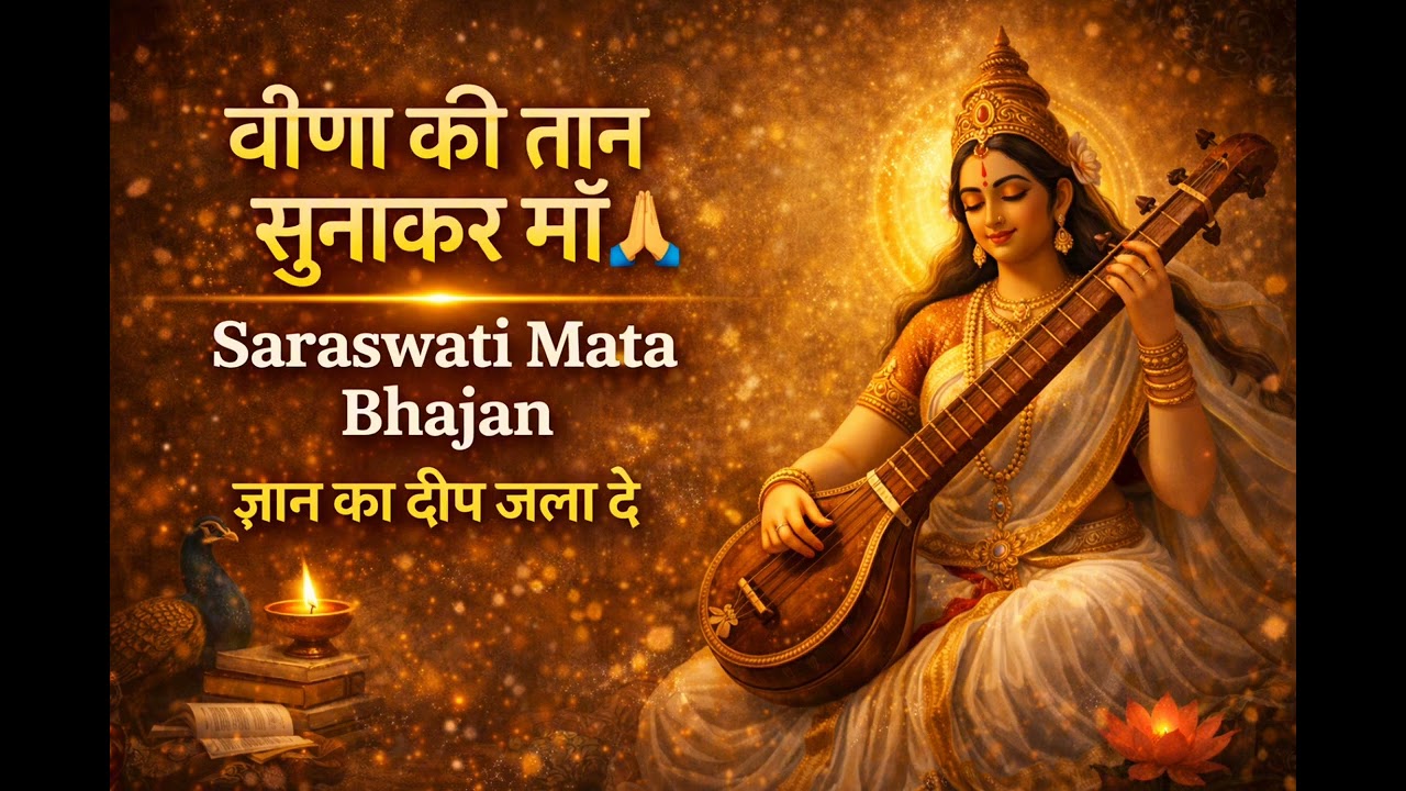 वीणा की तान सुनाकर माँ 🙏 | Saraswati Mata Bhajan | ज्ञान का दीप जला दे | New Bhajan 