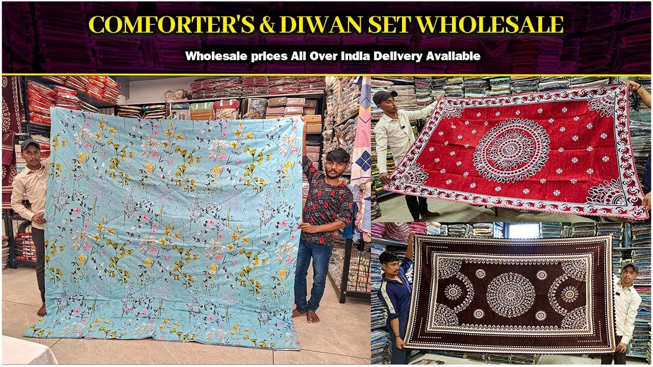 Comforters Diwan Set Bedsheet  Home Furnishings Wholesale in Hyderabad📢📢Charminar Handlooms Shopping