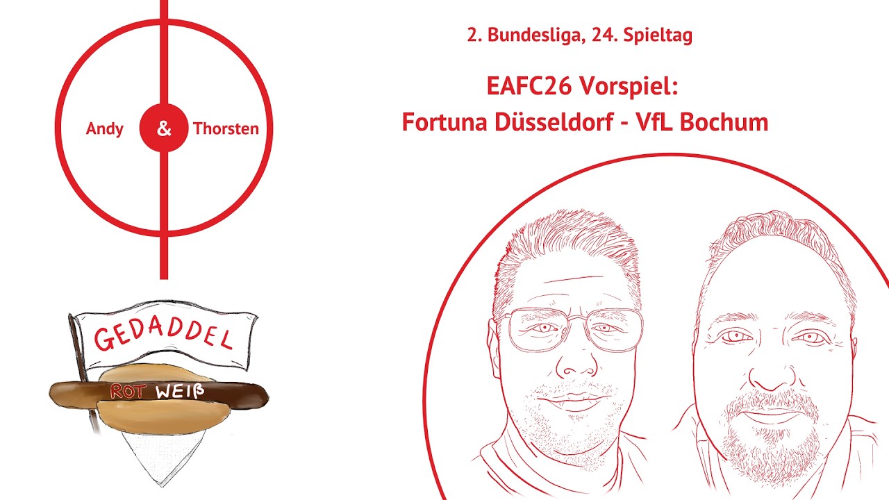 Gedaddel Rot Weiß 🎮- 25/26 - 24. Spieltag: Fortuna Düsseldorf 🔴⚪ – VfL Bochum 🔵⚪🐭