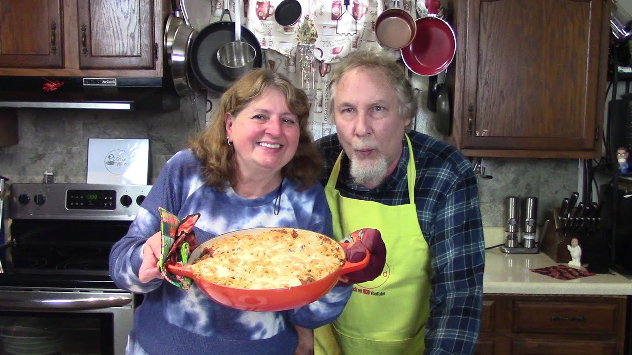 Spaghetti Pie in a Le Creuset