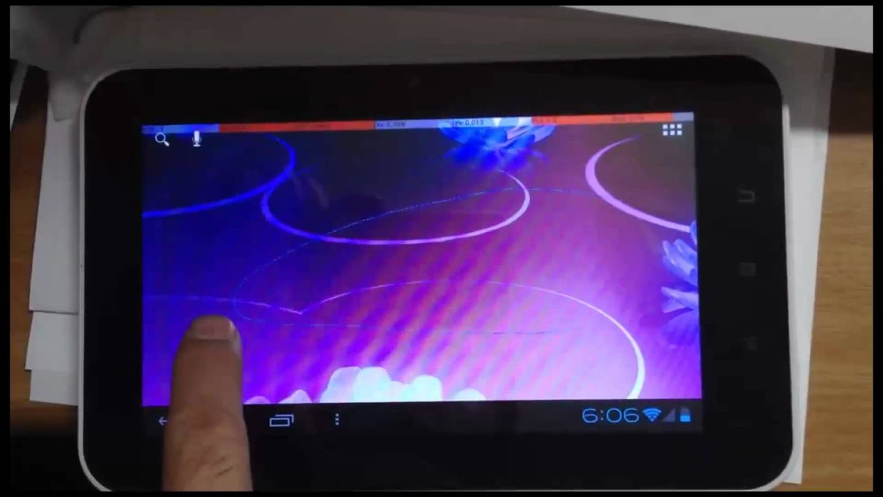 A10 Android tablet - Show Pointer Location for touches