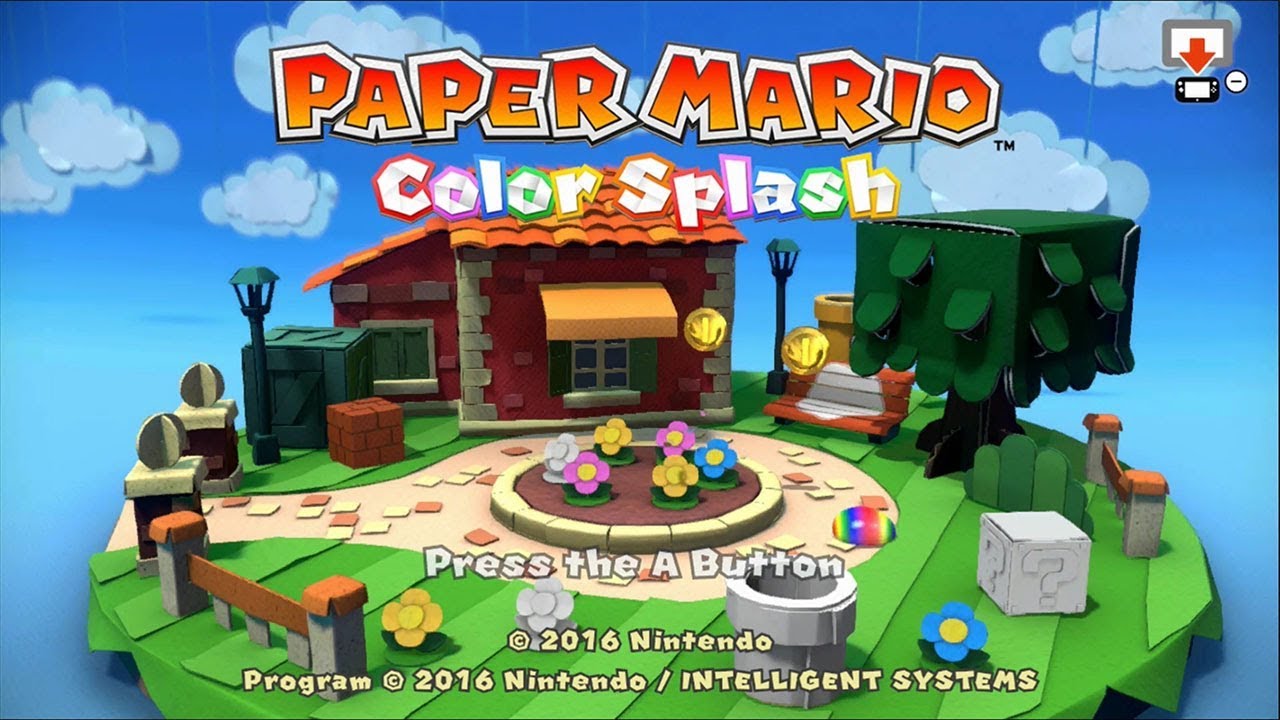 Paper Mario Color Splash Longplay Wii U (Part 1 of 2)