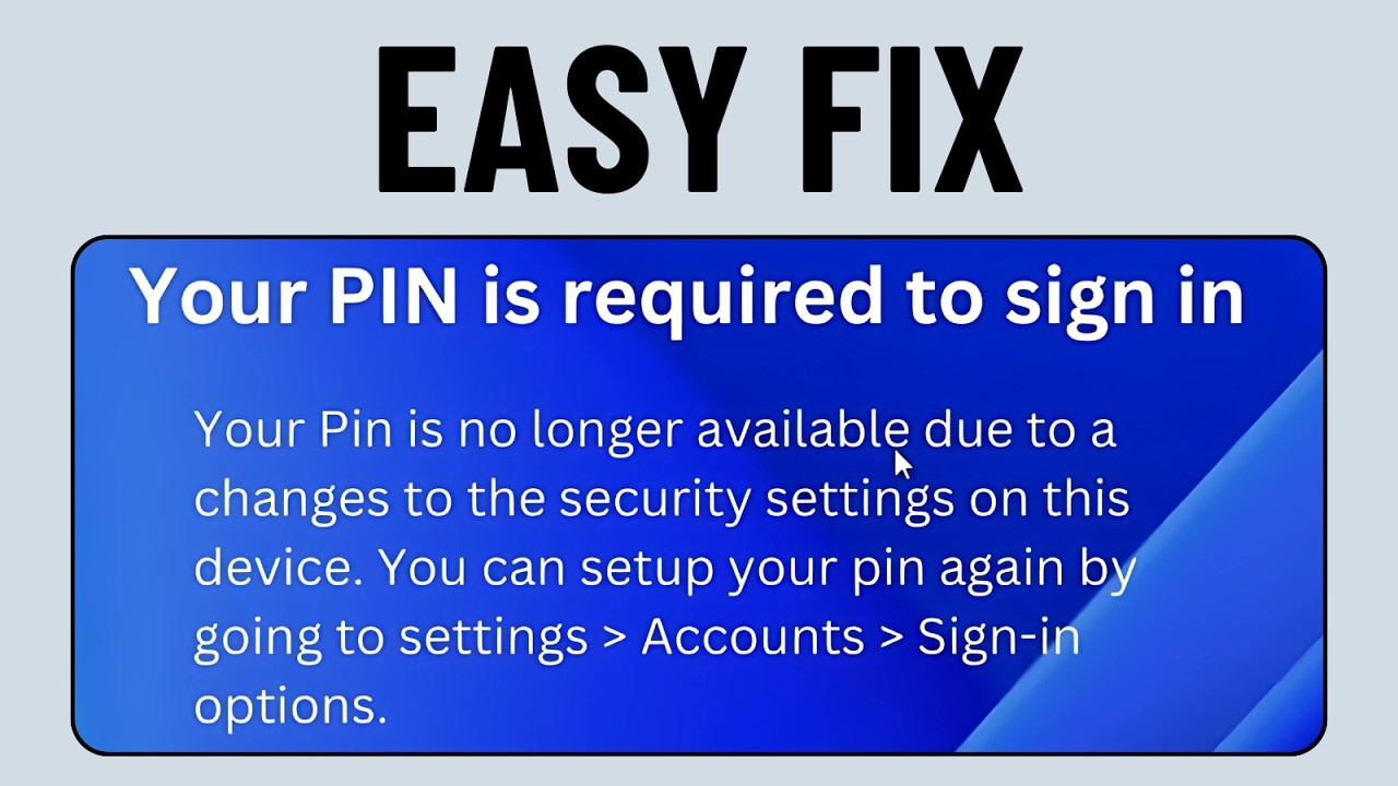 [FIXED] Your PIN is No Longer Available on Windows 11 (in 2 Minutes)