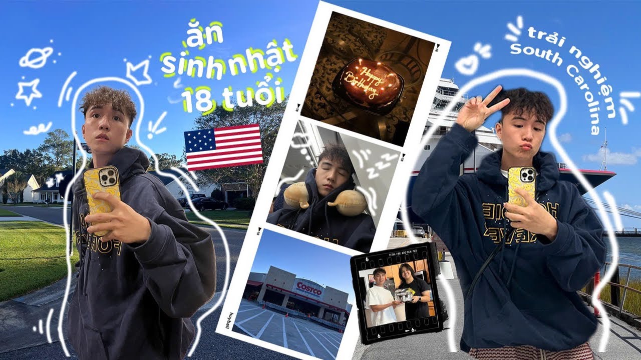 ĂN SINH NHẬT Ở MỸ | H&Agrave;NH TR&Igrave;NH 5 NG&Agrave;Y ĐẦU TI&Ecirc;N TẠI MỸ 🇺🇸