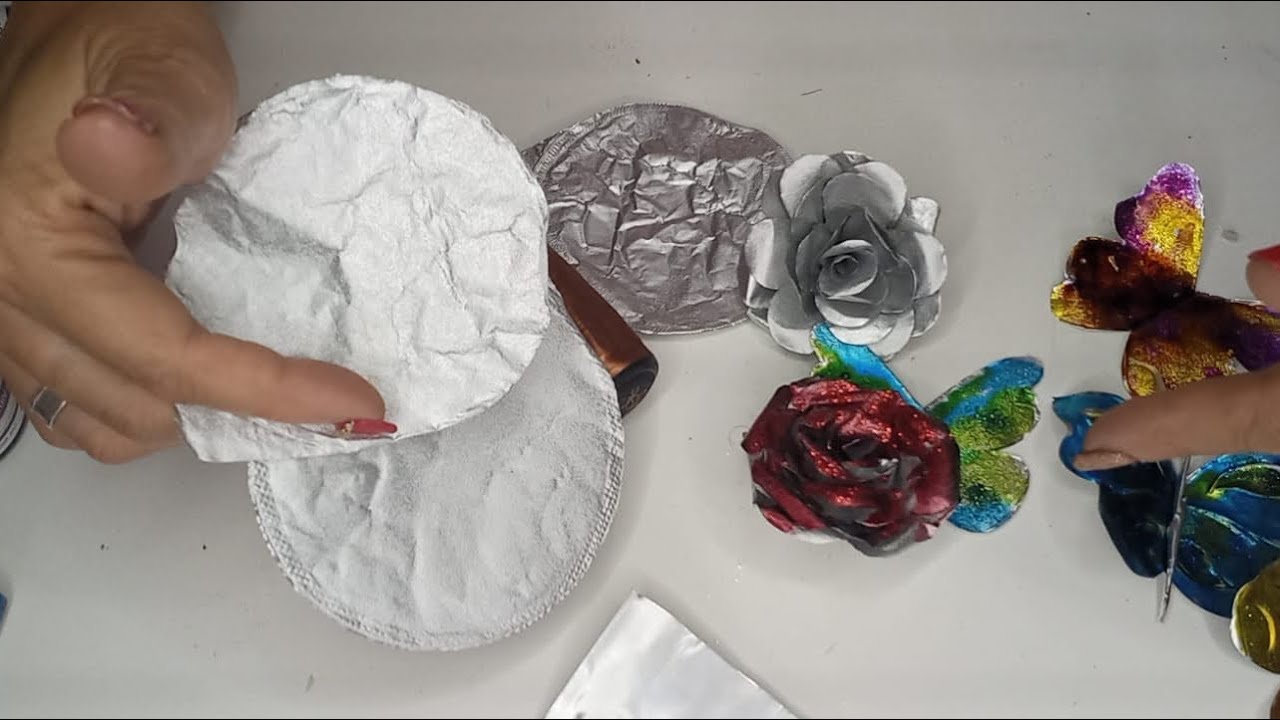 NO LAS TIRES!! MIRA LO QUE HICE, Reciclado de tapas de aluminio, ROSAS Y MARIPOSAS!  #gracielaherman