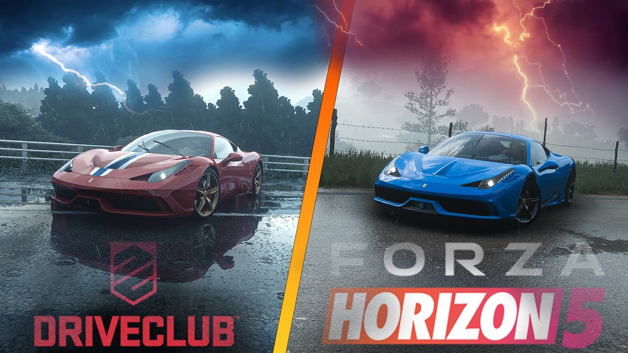 DRIVECLUB vs FORZA HORIZON 5 - RAIN Comparison {SHORT}