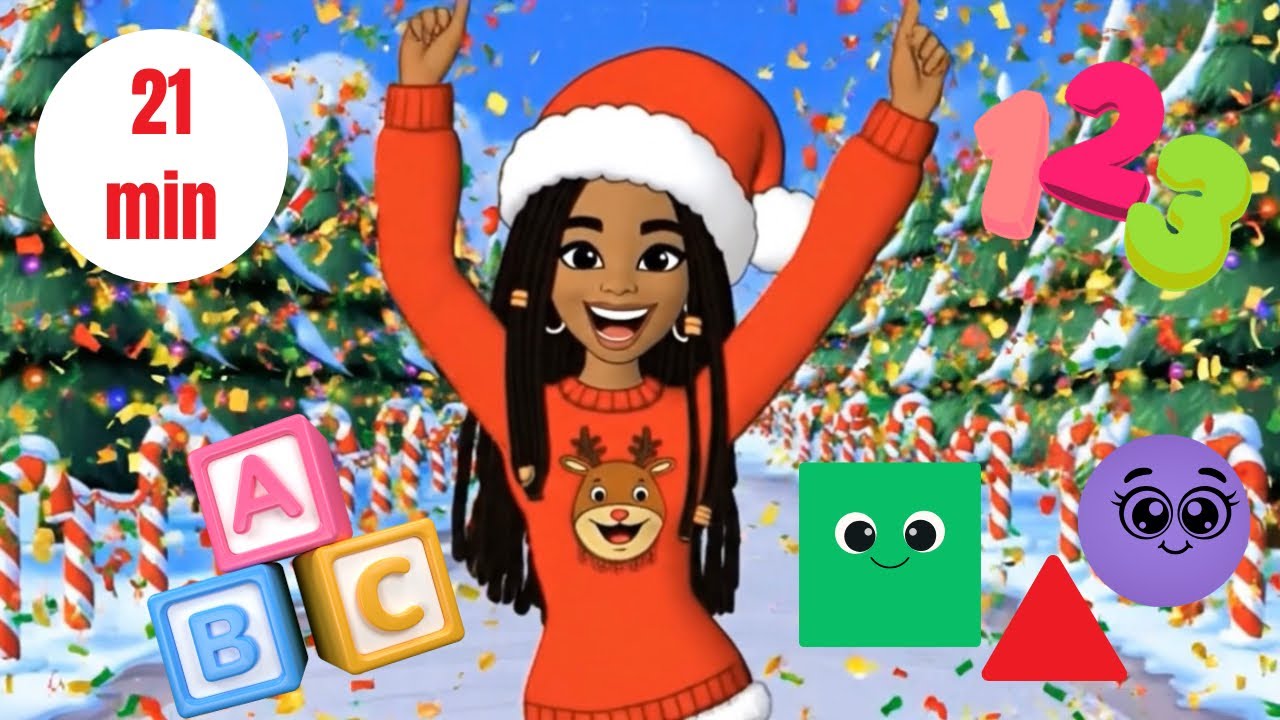 Toddler Learning Christmas Videos | Letters, Numbers, & Shapes | 12 Days of Christmas & More 